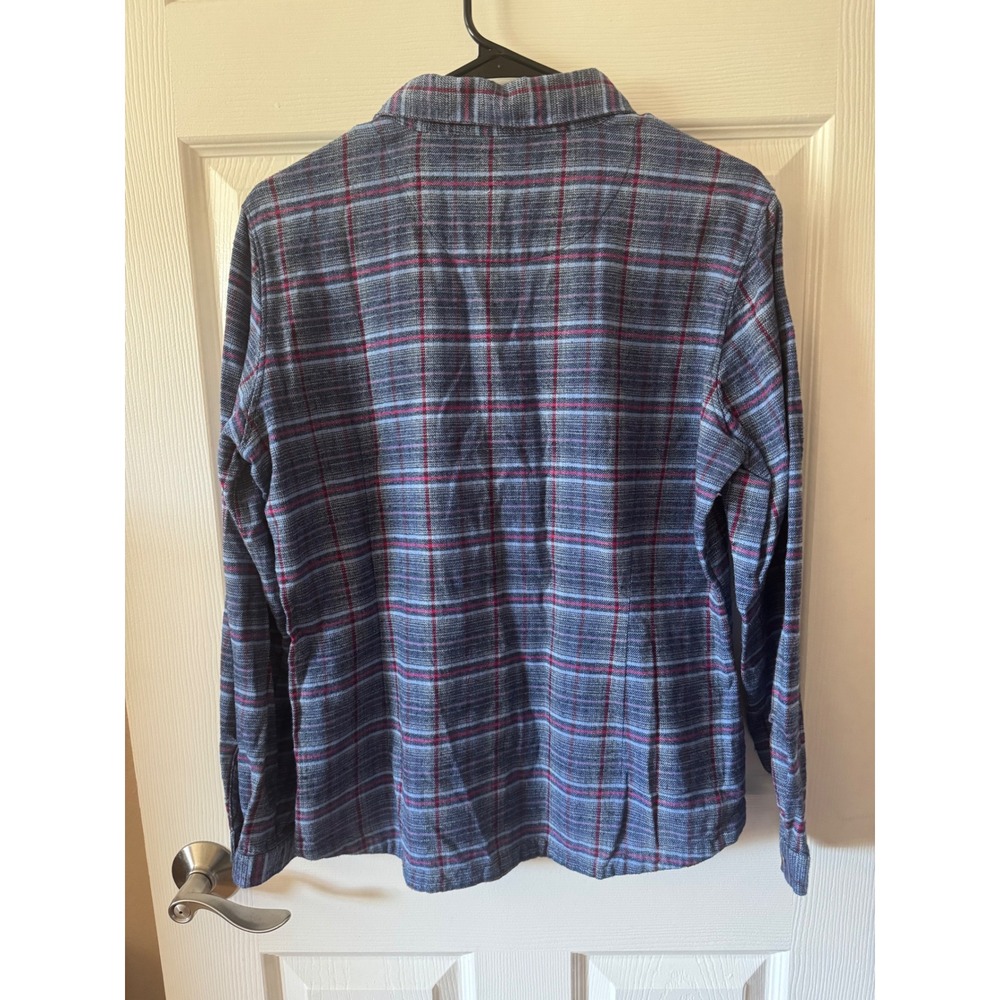 Woolrich Womens Flannel Long Sleeve Button Up Shirt‎ Blue Pink Size Medium - Picture 2 of 9